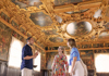 A group of tourists in line to enter the Doge's Palace in Venice with their guide from The Tour Guy.