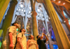 An image of the front of Sagrada Familia.