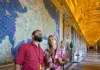 A group of tourists walking through the Pinecone Courtyard in the Vatican Museums while on tour with The Tour Guy.