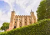 An image of the White Tower inside the Tower of London.