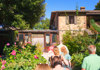 Garden entry to Pulcino winery in Tuscany