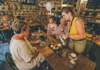 Lady pouring espresso