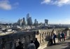 A view of the London skyline from the Stone Gallery in St. Paul's Cathedral in London.