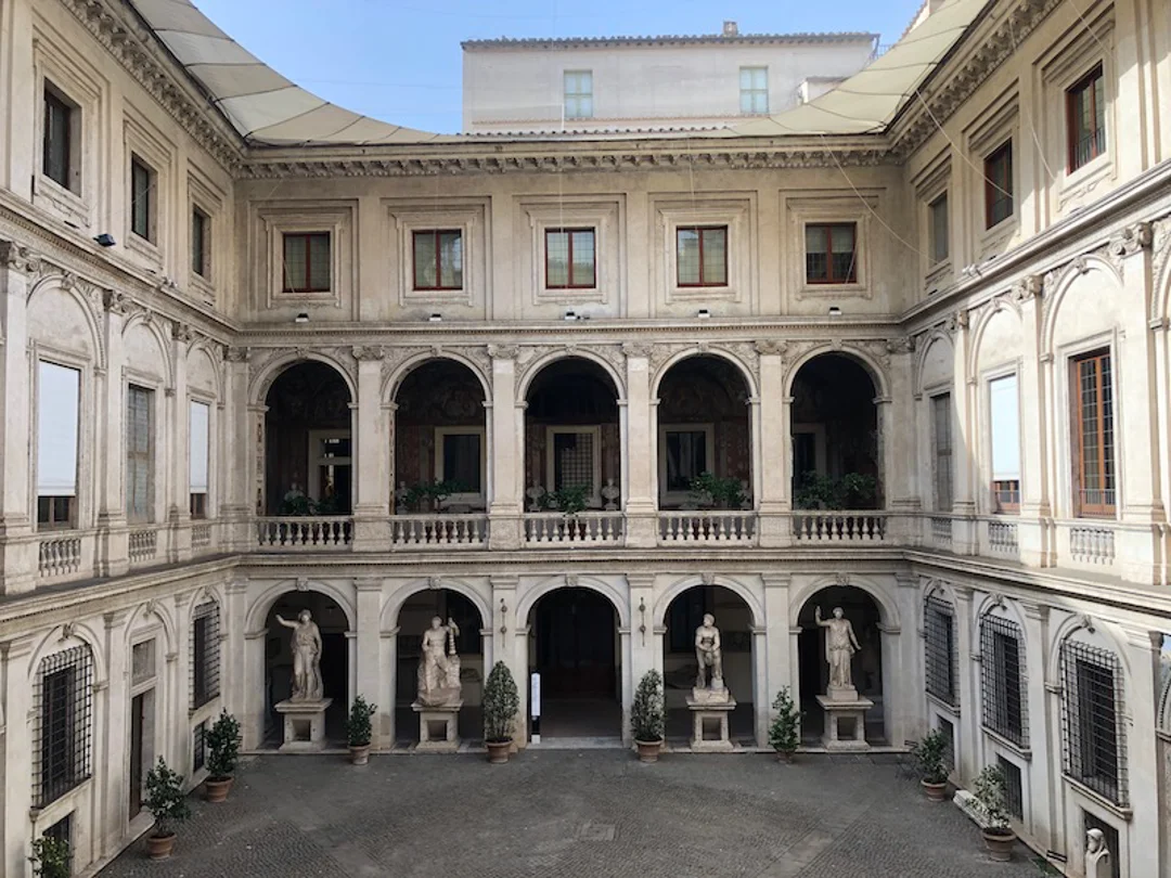 Meet Your Guide and Enter the Grand Courtyard Palazzo Altemps courtyard