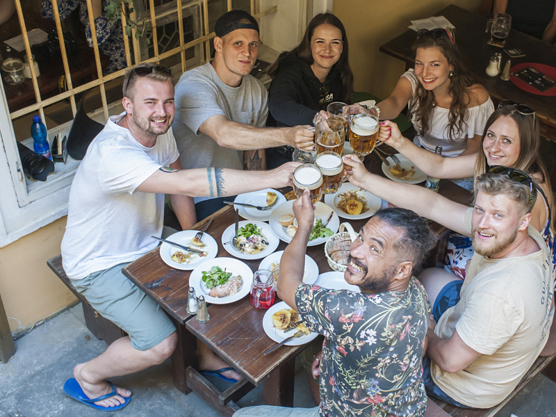 Prague Old Town Tour with Local Food and Beer Tasting