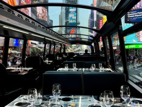 Gourmet Dinner and New York Bus Sightseeing Tour 