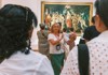 A group of tourists viewing Primavera in the Uffizi Gallery while on tour with The Tour Guy.