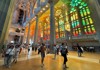 An image of the inside of Sagrada Familia.