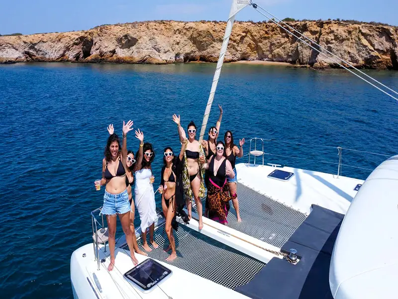 Athens Riviera: Small Group Catamaran Cruise with Swim Stop & Greek Lunch