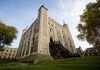 An image of the White Tower inside the Tower of London.