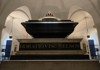 An image of Horatio Viscount Nelson's tomb in St. Paul's Cathedral in London.