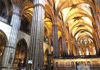 An image of the inside of Sagrada Familia.