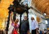 A picture tourists inside of St. Peter's Basilica while on tour with The Tour Guy in Italy. 