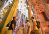 An image of the inside of Sagrada Familia.