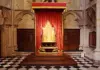 Coronation Chair located at Westminster Abbey in London 