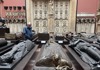 A tourist looking at the Cast courts inside the Victoria and Albert Museum in London on tour with The Tour Guy