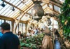 People wandering around a replica of Professor Sprout's greenhouse