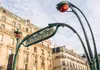 Historic Paris Métro entrance with an Art Nouveau design