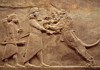 A picture of the Assyrian Lion Hunts in the British Museum in London. 