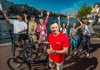 group enjoying a bike tour in Amsterdam