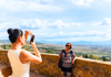 Posing for a picture in Sienna on a The Tour Guy day trip to Tuscany