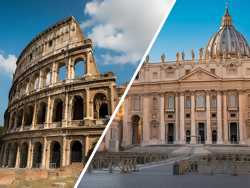 Rome Half-Day Highlights Tour with Colosseum and St. Peter's Basilica
