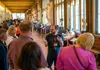 A group of toursts inside the Uffizi Gallery while on tour with The Tour Guy.