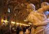 Tourists inside the Pamphili Gallery in Rome, Italy.