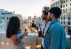 Cheers At A Stunning Rooftop Bar