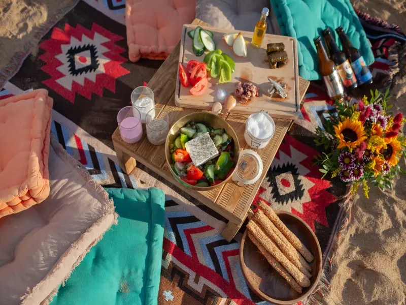 Mykonos Beach Meze Picnic with Local Wine