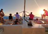 Watch the sunset onboard