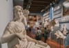 An image of a statue inside the Accademia Gallery in Florence.