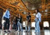 A group of tourists inside the Doge's Palace in Venice while on tour with The Tour Guy.