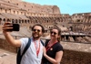 A couple taking a selfie from the 2nd level of the Colosseum while on tour with The Tour Guy.