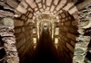 empty corridor at the catacombs in Paris