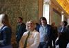 A group of tourists walking through the Hall of Maps inside the Vatican Museums while on tour with The Tour Guy.