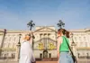 Private tour London in One Day PVT LDN 1 Day two tourists in front of the Buckingham Palace